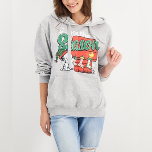 Peanuts Snoopy Christmas Women’s Hoodie Size Medium - Picture 1 of 6